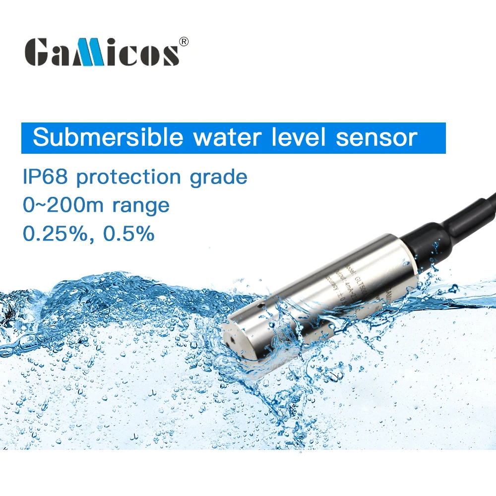 GLT500 Submersible Pump Deep Sensor Water Well Level Sensor for Tanks