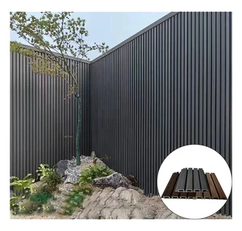Wood Plastic Composite Wpc Fence Home Garden Courtyard Fence Panels Better than Vinyl Pvc Fence