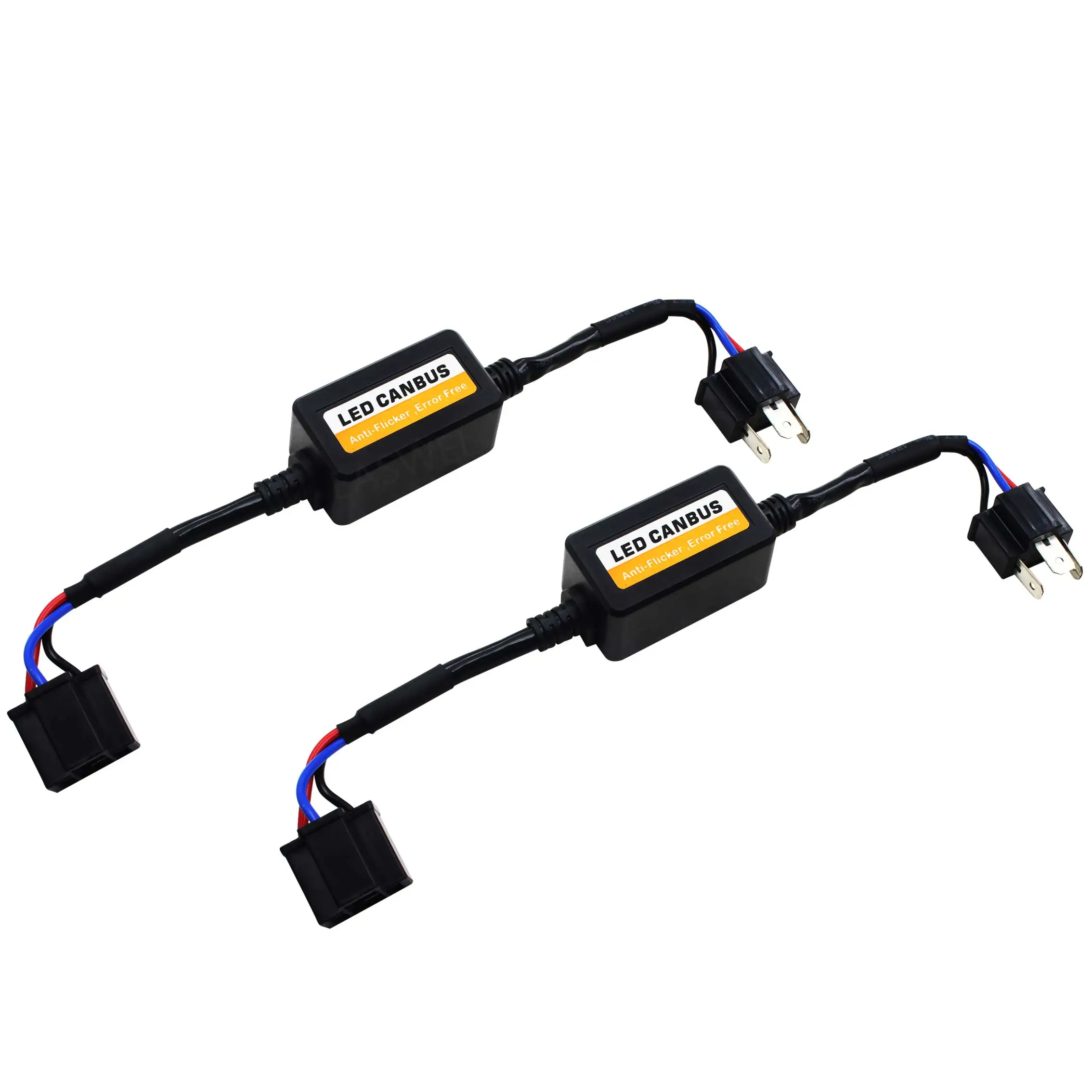 Keenso 1 paire de décodeur LED H1 / H3 Canbus Dispositif de décodeur de  phare LED Résistances anti-scintillement Annuleur d'erreur Audio Anti-interférence  Suppresseur d'erreur Matériau ABS
