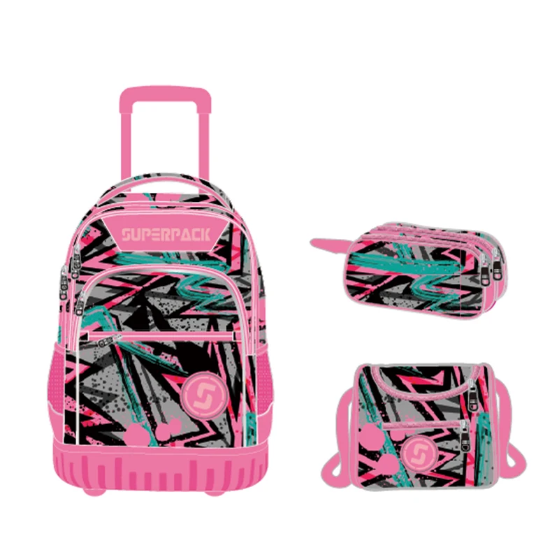 Kids Trolley Bags for School Rolling Backpacks for Girls