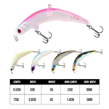 Taiyu Lure, Floating Arched Dying Fish, 8.5cm 8g Topwater Pencil Bait, Shallow Water Plastic Hard Bait for Fishing – Popper – view 3