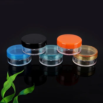 mini Colorful Cosmetic Round Shape Plastic Heavy Wall Jar Skin Care Cream Jar
