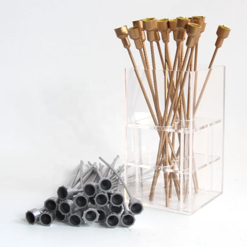 Консервированный розовый пластиковый стержень, золотой, серебристо-зеленый цвет, оптовая продажа, для настоящей долговечной цветочной головки