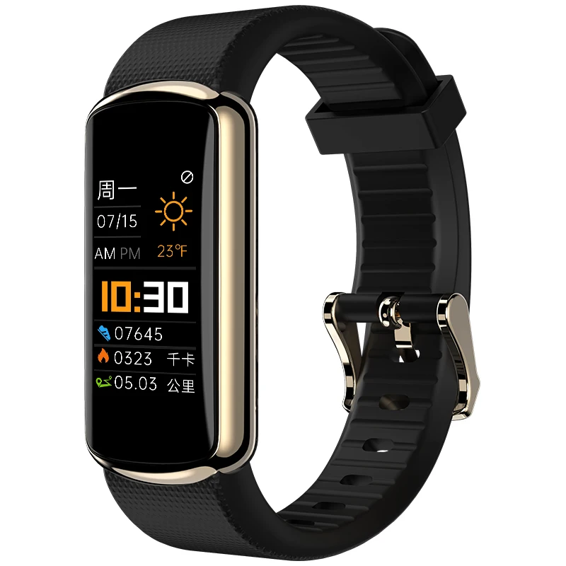 Fitness Health Tracking Digital Watch Metal Real Heart Rate Girls Smart Hand Watch Bracelet