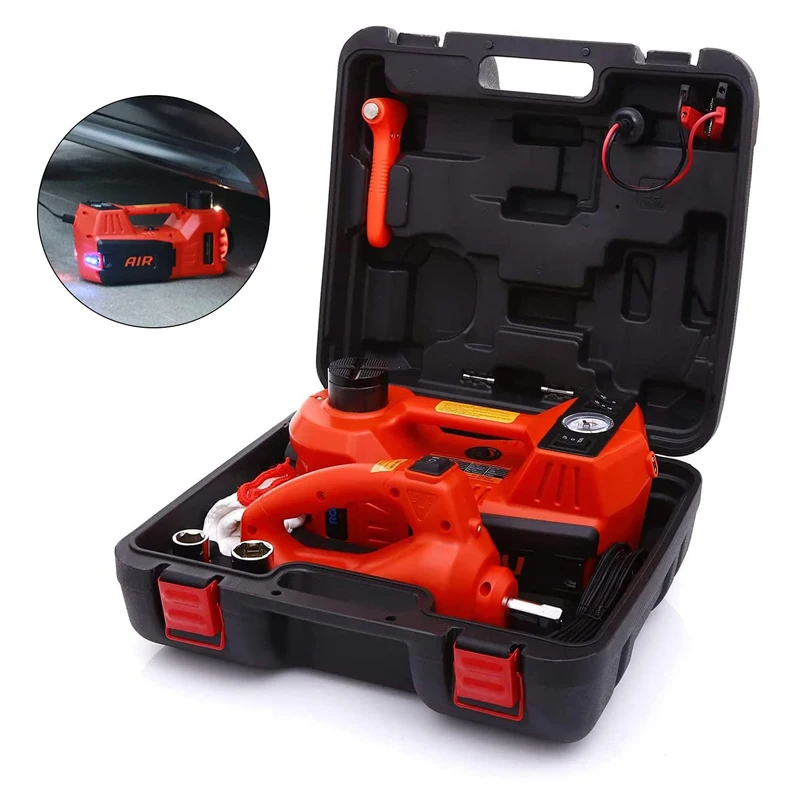 12 В 5 т Автомобильный домкрат Электрический подъемный домкрат с гаечным ключом для ремонта шин механический инструмент со светодиодной подсветкой комплект электрического домкрата для автомобиля