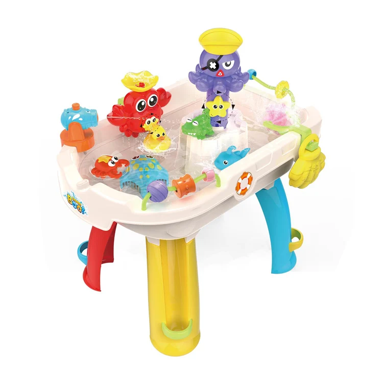 Забавные Животные душ Рыбалка брызги водяной стол для детей ванная комната водная игра Детские Игрушки для ванны