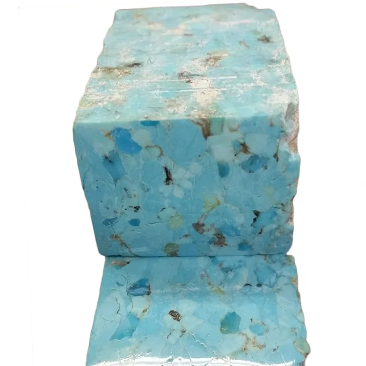 USA Compress Turquoise Block Material Natural Turquoise Gemstone Rough Slab Lot Arizona Mine Kingman