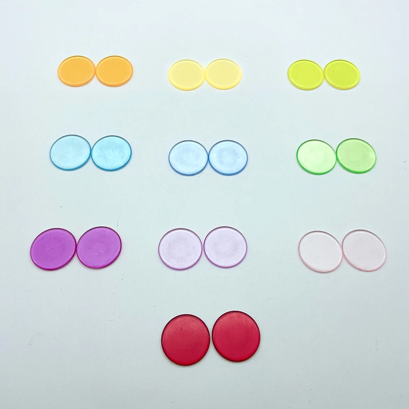 Оптовая продажа с завода, прозрачные пластиковые круглые чипы 20 мм для обучения школьным играм, игры в бинго, покерные чипы
