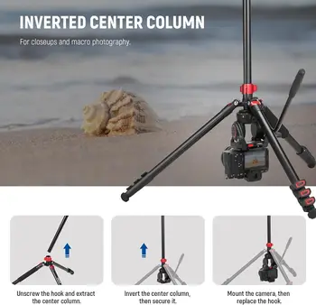 NEEWER 72" Fluid Head Video Tripod Monopod Aluminum Alloy QR Plate Tripod for DSLR Camera Camcorder product image