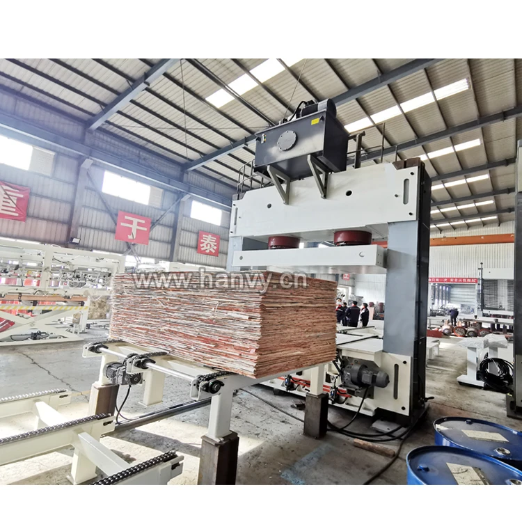 Plywood Machine Automatic Pistons Lifting Conveyor Plywood Cold Press