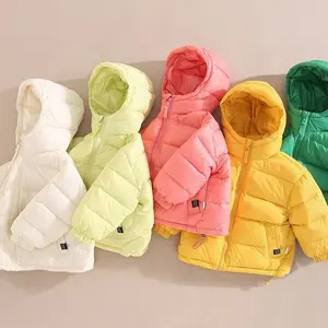 Custom Winter Warm Coat for Kids Boys Girls Hooded Outerwear Cartoon Pattern Feather Clothing Kids' Winter Coat Clothes for Kids