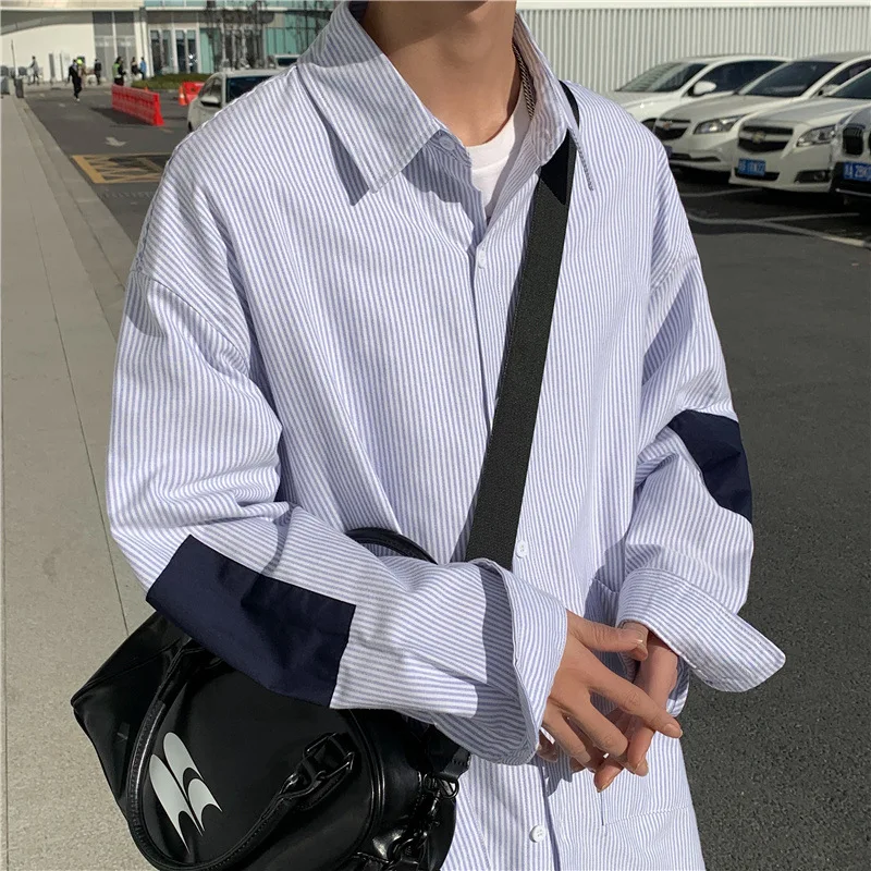 Korean Loose Casual Shirt Polo Shirts 