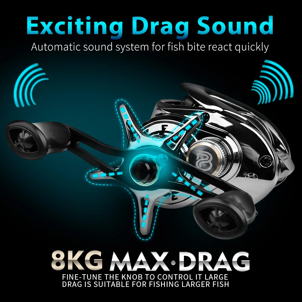baitcasting reel drag control SAMOLLA Fishing 44-66 LB Max Drag, Saltwater Round Baitcaster Reel with Aircraft Aluminum CNC Body, 2.8:1/4.4:1 Gear Ratio & 5+1/7+1 Bearings Trolling Reel for Tuna, Salmon, Marlin : Sports & Outdoors Left and right Okuma Cortez A Star Drag