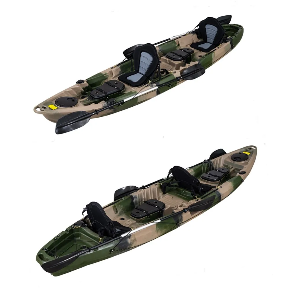 2+1 Person 3 Seaters Sit on Top Plastic Pe Recreational Kayak for Lake River, Chair, Back Seat, Fishing Rod Holder Retenal Boat 2+1 Person 3 Seaters Sit on Top Plastic Pe Recreational Kayak for Lake River, Chair, Back Seat, Fishing Rod Holder Retenal Boat