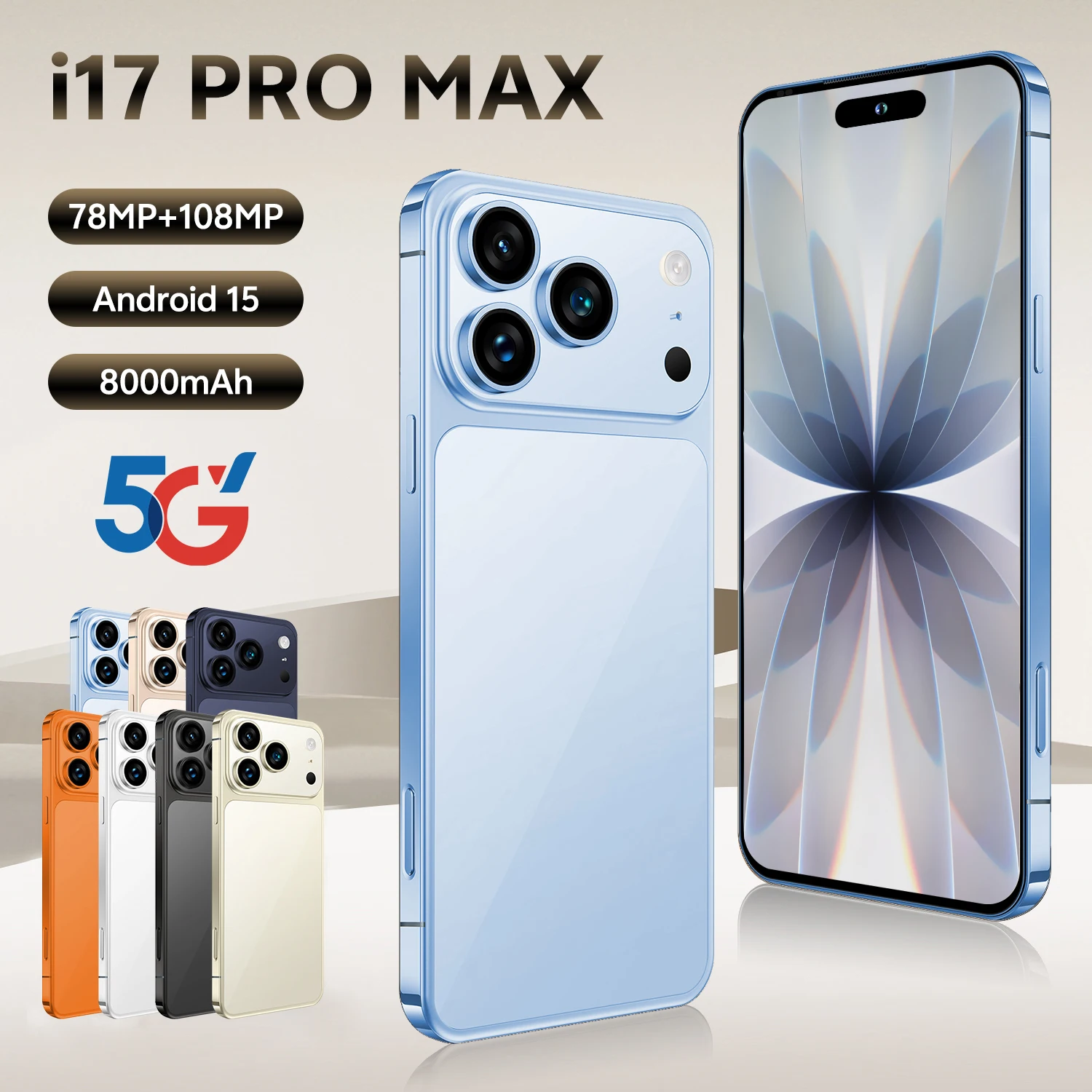 I17 PRO MAX - 5G Smartphone with 16GB RAM and 1TB Storage