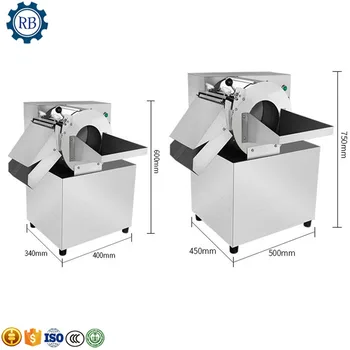 Factory Cheaper Fruit Vegetable Slicer Chopper Cutter Processing Machine Multifunctional Stainless Steel ISO 60 3 / 6 / 10 Mm RB