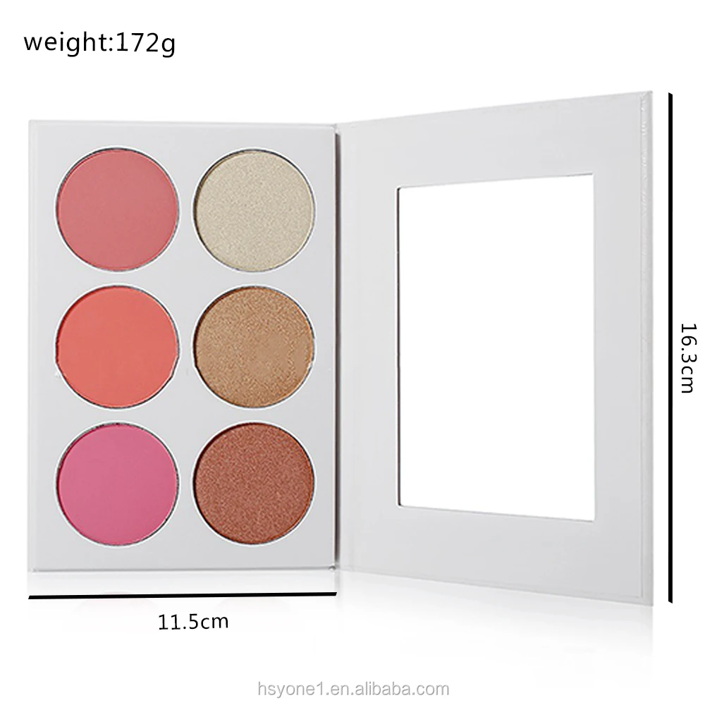 Быстрая Настройка, водостойкая пигментированная одноцветная румяна, стойкая Запеченная пудра для макияжа, фирменная этикетка, палитра румян
