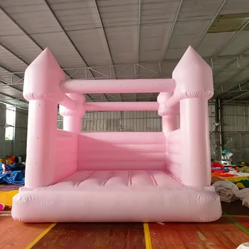Hot Sale Pastel White Pink Jumping Bouncy Castle Wedding Bouncer Inflatable White Bounce House For Kids Funny Play