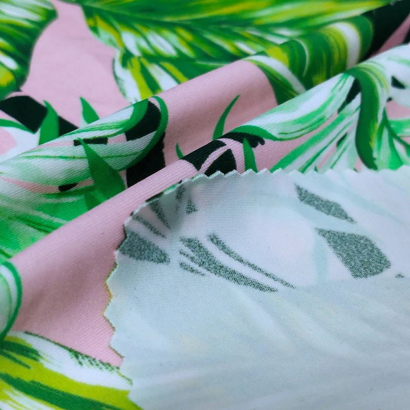 Эластичный полностью тусклый Полиамид 80 спандекс 20 ткань с гавайским принтом для купальника