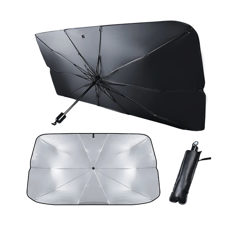 FEAMONT Portable Car Foldable Sunshade Umbrella New Design with UV Protection Interior Windshield Sun Shade Cover