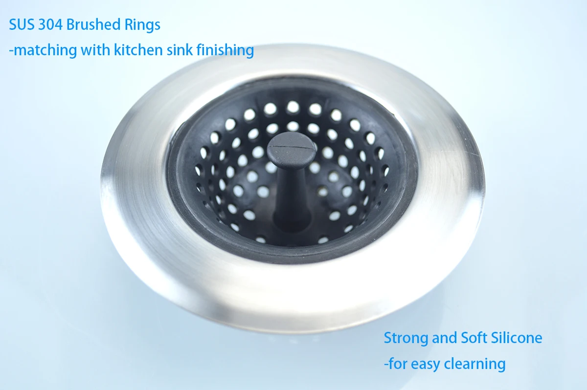 Kitchen Sink Strainer Stopper - 2-in-1 Stainless Steel Spring Clip