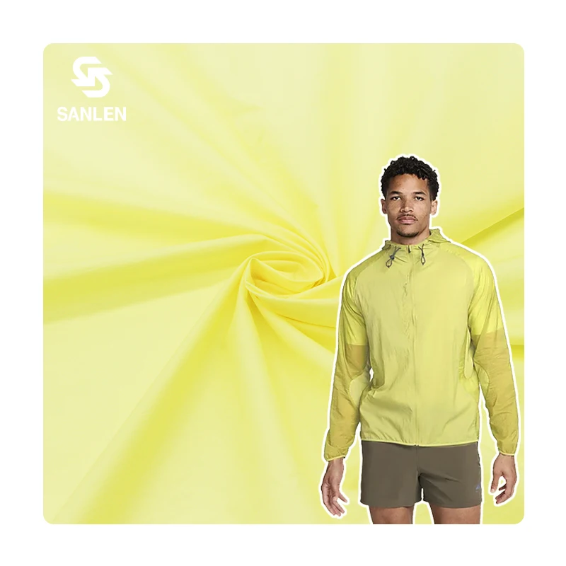 Прозрачная тонкая морщинчатая ткань 20D 420T с полиуретановым покрытием 100% нейлоновая для рыбалки UPF 50 UV Защитная куртка