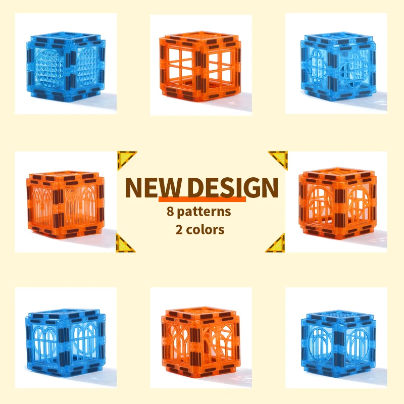 Kids Magnetic Tiles Building Blocks Set 3D Magnet Building Tiles Construction Toys for Toddler