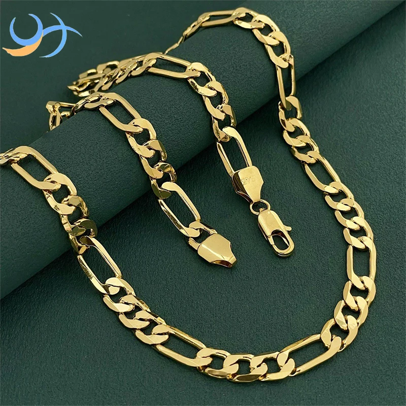 Men's Hip Hop Popcorn Brass Cuban Chain for Party