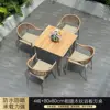80cm Slab Square Table with 4 Chairs