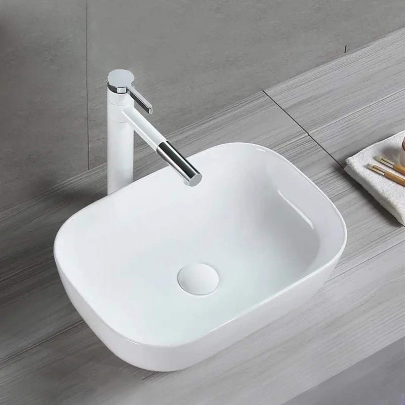 Modern Ceramic Counter Top Art Wash Basin Sanitary Ware Porcelain Vessel Basin Bowl Lavabo Bathroom Sink