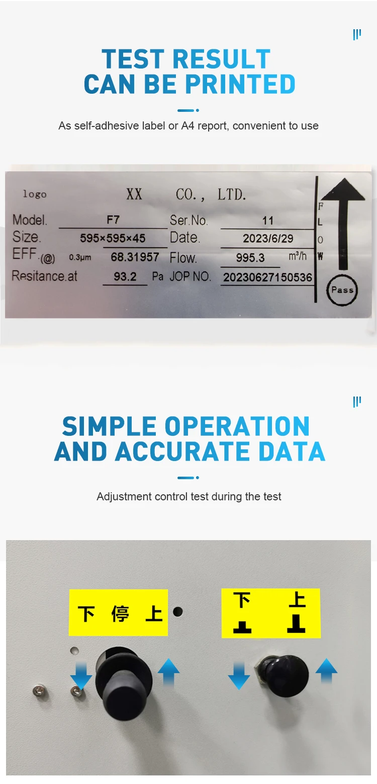 Ulpa\hepa Air Filter Filtration Efficiency Scanning Testing Equipment