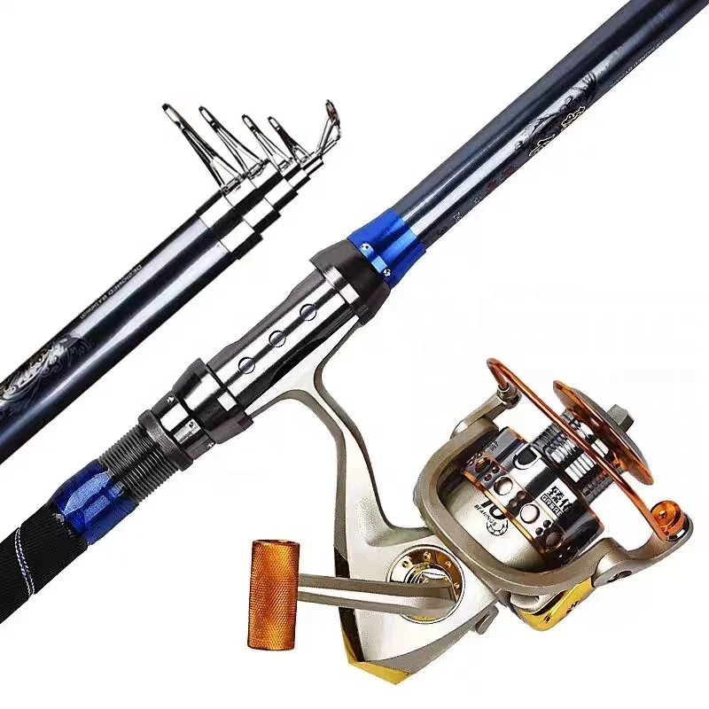 13 ft telescopic fishing rod FINNECT line keeper Telescopic Fishing Pole 13ft Lightweight