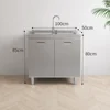 100 cm doppia porta doppio lavello-304