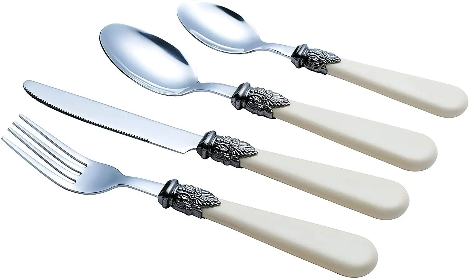 Stainless Steel Cutlery Set 24 Pieces of Vintage Silverware