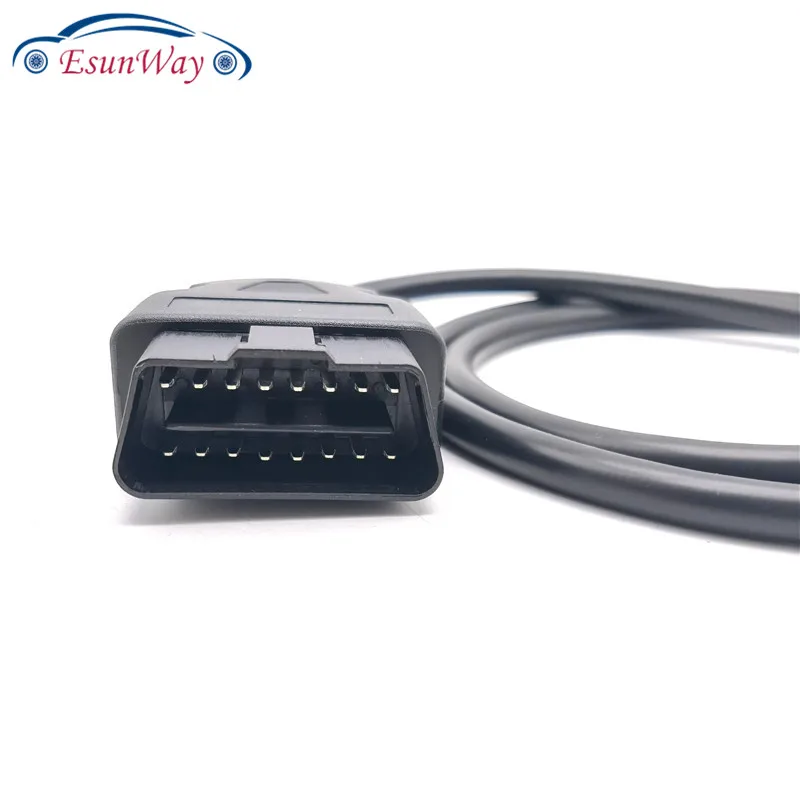 OBD 2 kábel 16 tűs DB9 női soros port RS232 adapter csatlakozó autó kábel 1.13 méteres 16PIN