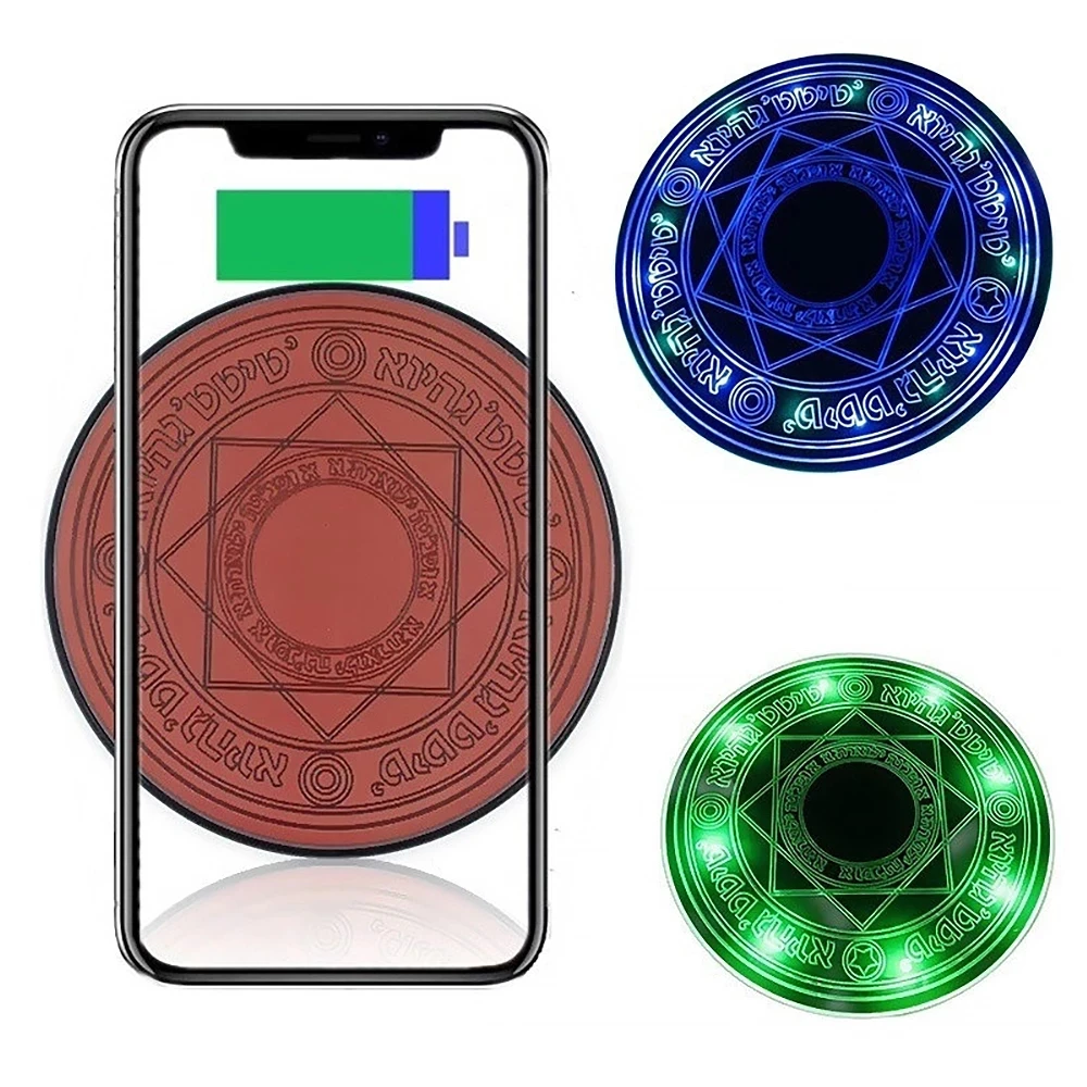 Universal Qi Fast Charging Wireless Charger 10W Glowing Magic Wireless Charger for IPhone 12 Xiaomi Mobile Phone