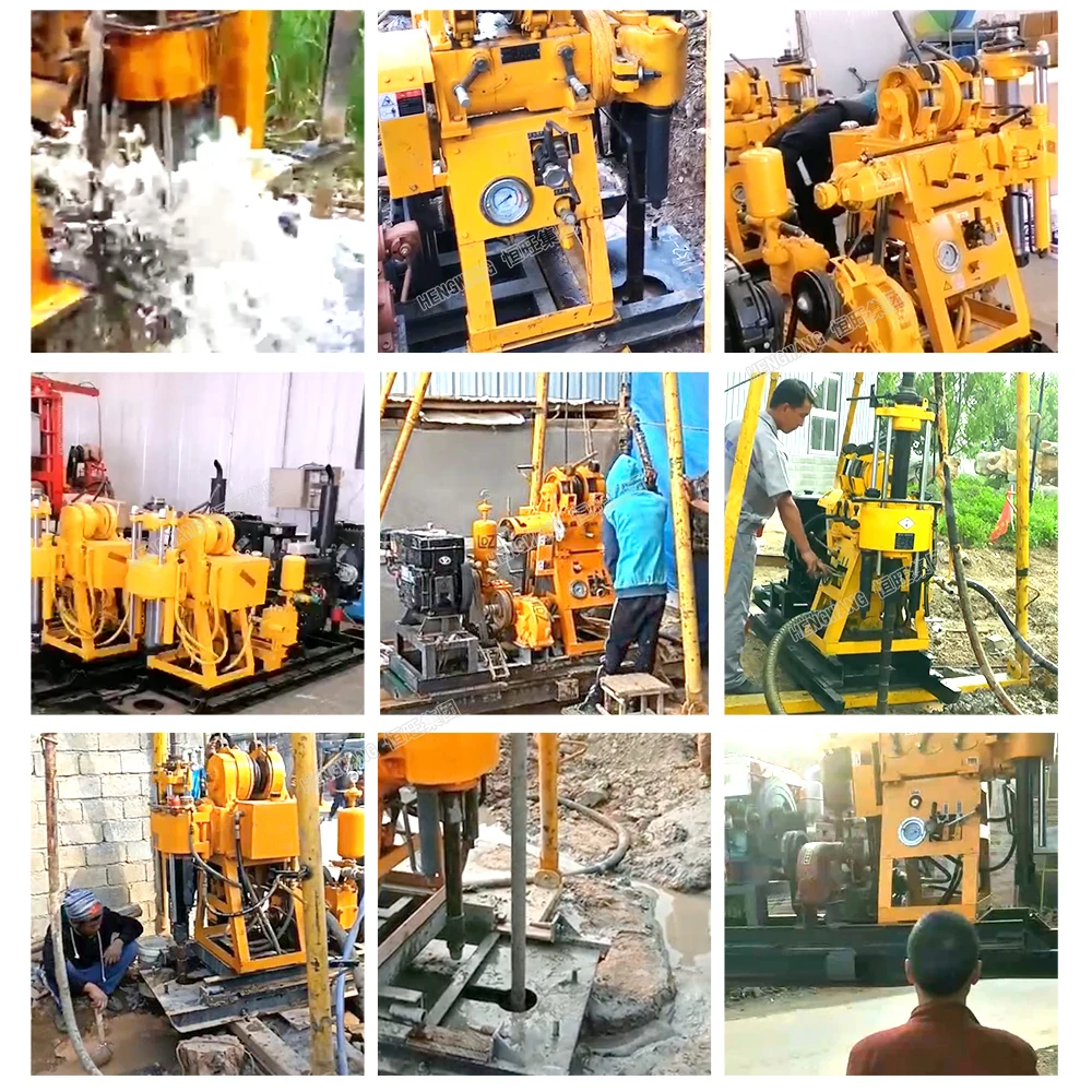 100m 200m Hengwang Deep Portable Small Water Well Rigs Drilling Rig Machine Borehole Drilling Machine Price