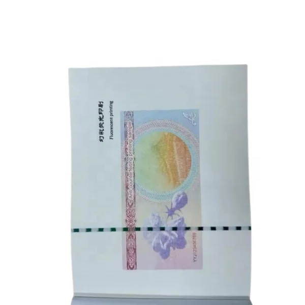Qiang Qiang Paper Custom A4 High Quality  75 Cotton  25 Linen Paper Security Thread and Visible Fiber Watermark