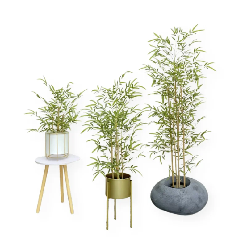 Hochwertiger Outdoor-Kunststoff-Bambus-Zaun Blatt-Pflanzen-Baum-Ornament  Knstlicher Glcksbambus-Baum