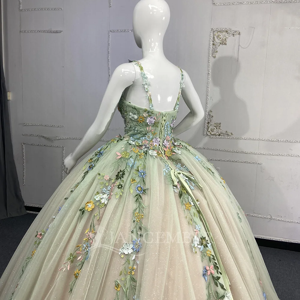 Mint Green Appliqued Ball Gown 3D Flowers Princess Vestidos De 15 Anos Birthday Quinceanera Dresses Lsany143 Mint Green Appliqued Ball Gown 3D Flowers Princess Vestidos De 15 Anos Birthday Quinceanera Dresses Lsany143