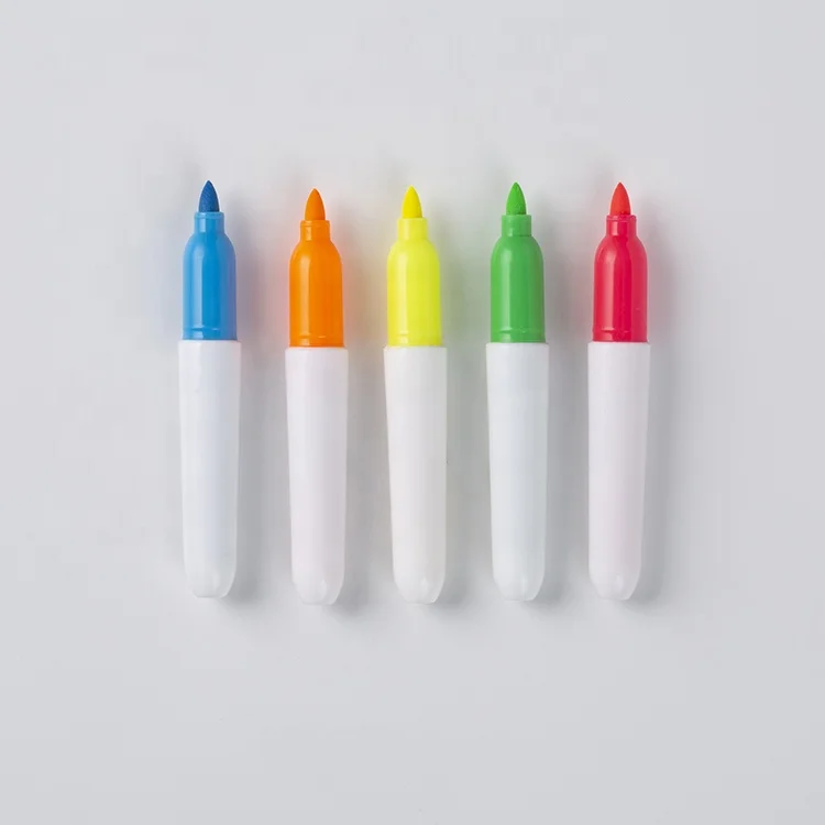 Wholesale School Office Style Non-toxical Alcohol Permanent Ink Waterproof Permanent Marker Kids Drawing Color Pen