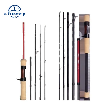 Fishing Fans New Multi-section Portable Carbon 5/6 Section Travel Fishing Rod Ultra Short 35cm Collapsed Length River Use Novice – Rod – view 2