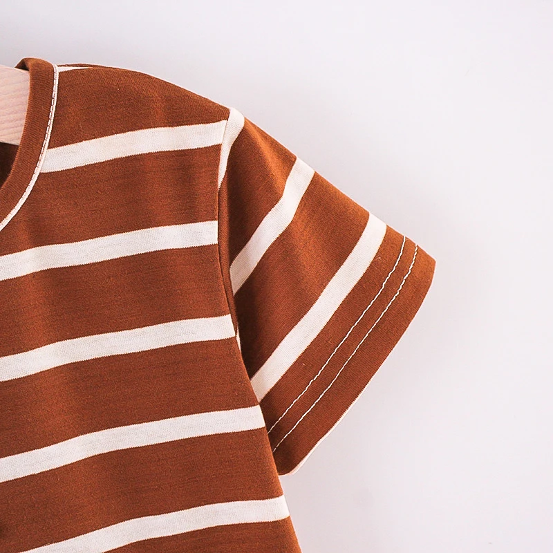 
Милая летняя детская футболка для новорожденных, Повседневная Верхняя одежда с короткими рукавами для маленьких детей 