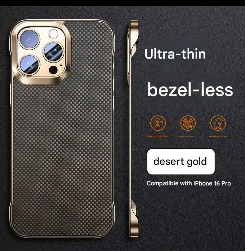 product ultra thin wireless for kevlar mobile phone case for iphone 17 pro max 16 15 14 compatible magnetic for  aramid fiber elegant-4