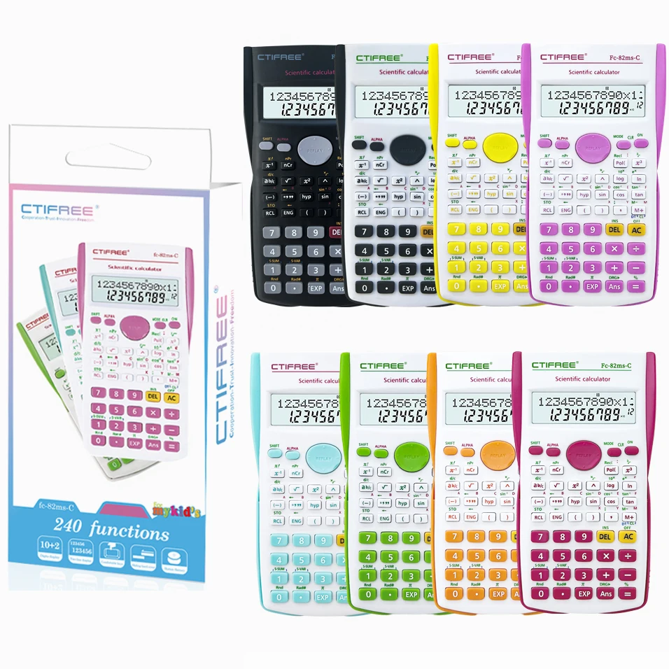 Scientific Calculator With 240 Calculation Functions Buttons Suitable For Engineering School A Level Maths Business College University Students Pink - View #11
