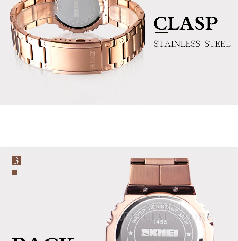 SKMEI  1456 1433 Fashion Digital Watch Men Women Couple Wristwatches 2Time Chrono Watches Waterproof horloges vrouwen mannen