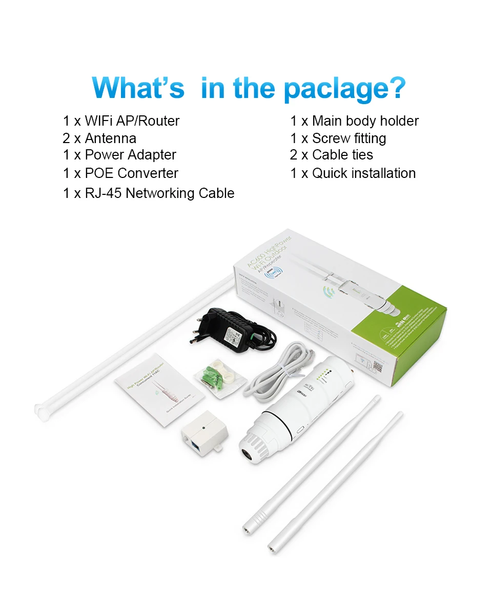 Уличный Wi-Fi ретранслятор, усилитель Wi-Fi дальнего действия 5G Ultraboost, усилитель Wi-Fi AC600, беспроводная точка доступа маршрутизатора