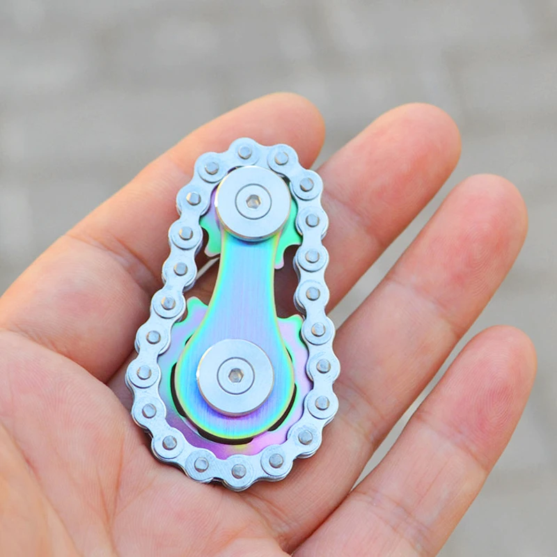 Metal Chain Fidget Toys Sensory Bike Chain Gears Fidgets Spinner Toy