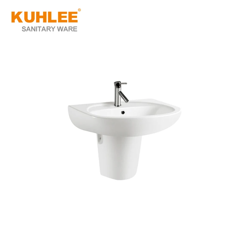 Two Piece Water Closet Ceramic Sanitary Ware Toilet Seat with Wash Basin Lavabo Sink Stand Pedestal Set