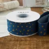 4cm deep blue star denim fabric